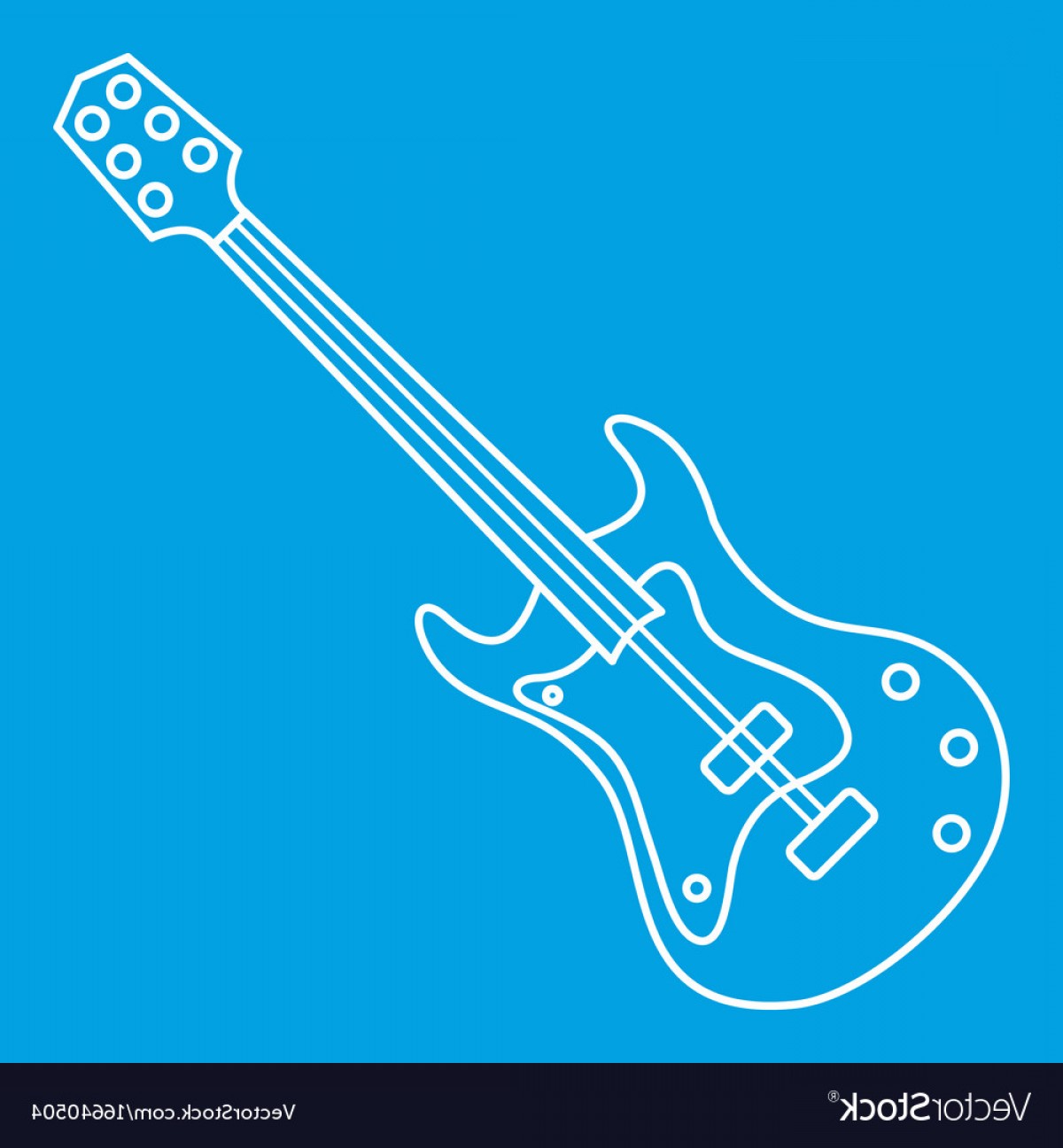 1200x1296 Electric Guitar Icon Outline Style Vector Soidergi