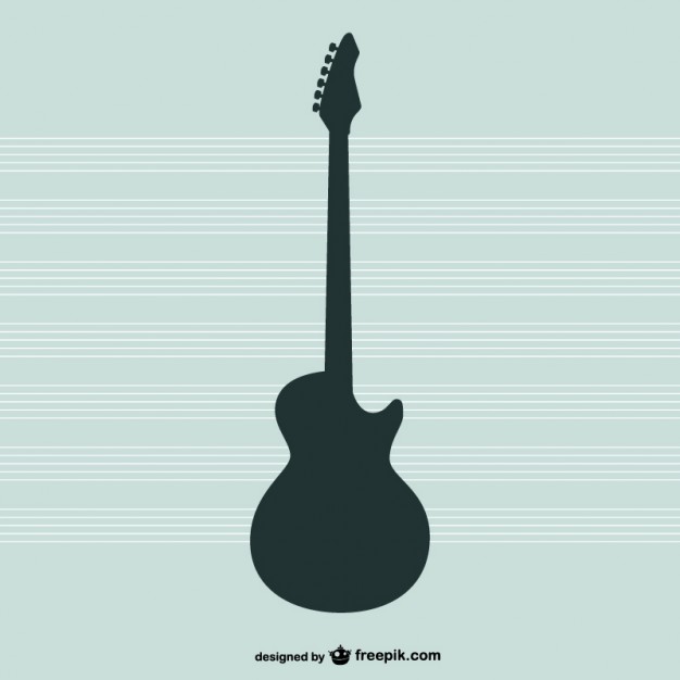 626x626 Guitar Silhouette Vector Free Download