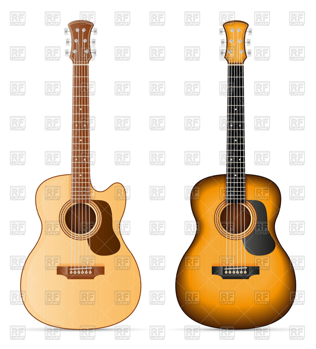 1086x1200 Acoustic Guitar Vector Image Of Music Konturvid