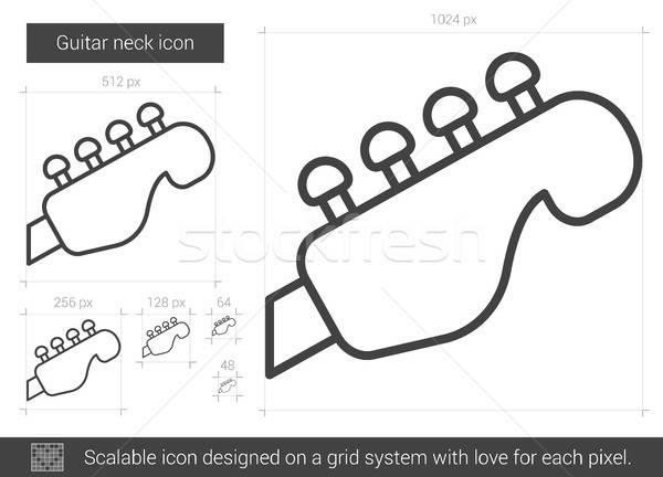 Guitar Neck Line Icon Vector Illustration Andrei Krauchuk 600x432 Guitar Neck Line Icon Vector Illustration Andrei Krauchuk