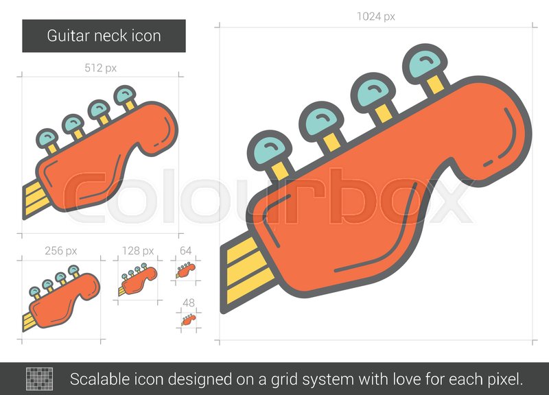 Guitar Neck Vector Line Icon Isolated Stock Vector Colourbox 800x576 Guitar Neck Vector Line Icon Isolated Stock Vector Colourbox