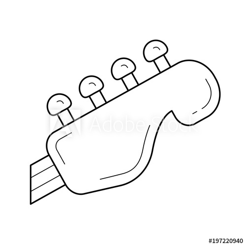 Guitar Neck Vector Line Icon Isolated On White Background Guitar 500x500 Guitar Neck Vector Line Icon Isolated On White Background Guitar