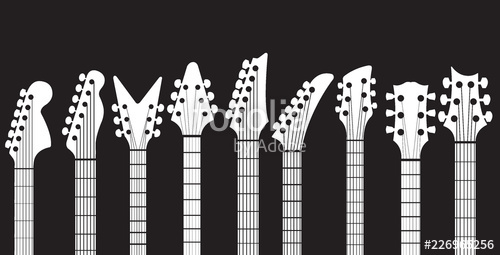 Neck Guitar Headstock Vector Set Stock Image And Royalty Free 500x255 Neck Guitar Headstock Vector Set Stock Image And Royalty Free