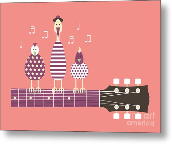 Birds Sing To The Guitar Neck, Vector Digital Art 600x501 Birds Sing To The Guitar Neck, Vector Digital Art