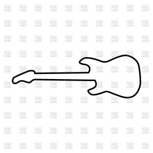 300x300 Electric Guitar Outline Vector Clipart Hoodamathrun