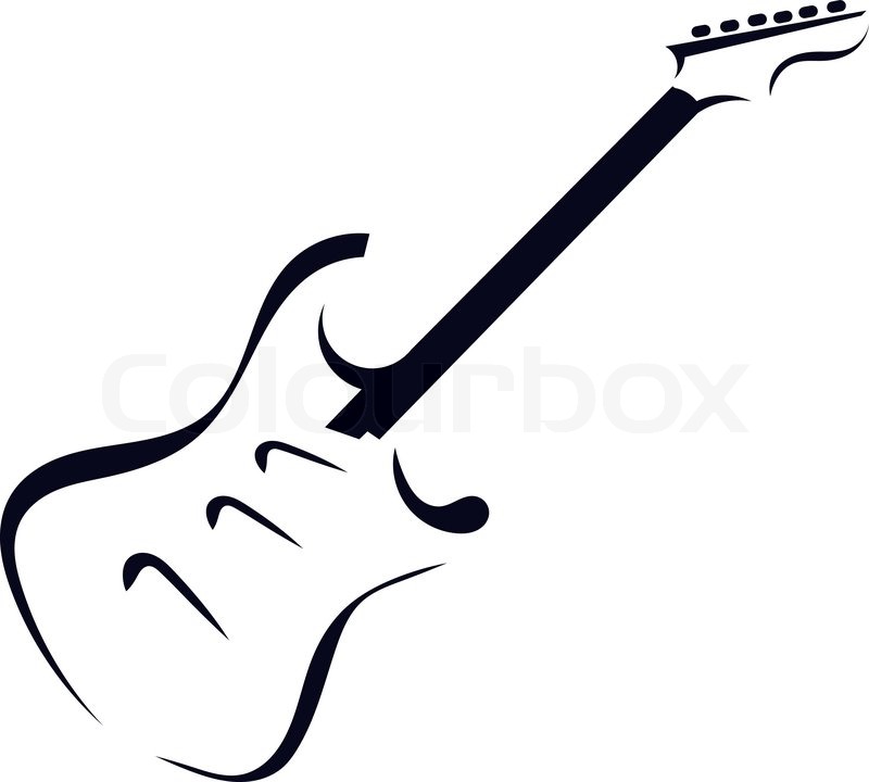 800x720 Electric Guitar Silhouette Vector Free