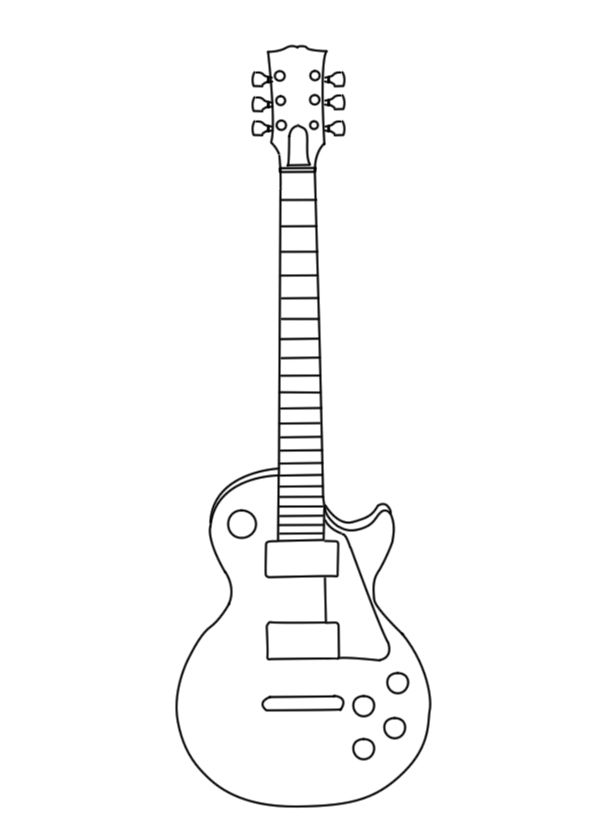 600x837 Les Paul Vector Outline +wip+