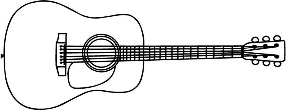 960x370 Anthonys Acoustic Guitar Outline Free Dxf Free Download