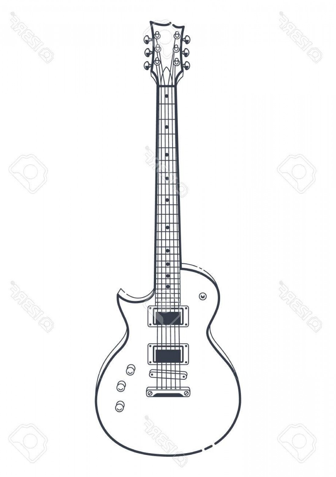 Guitar Outline Vector at Vectorified.com | Collection of Guitar Outline