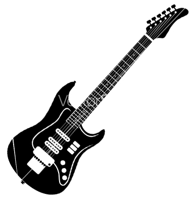 380x400 Guitar Silhouette Vector