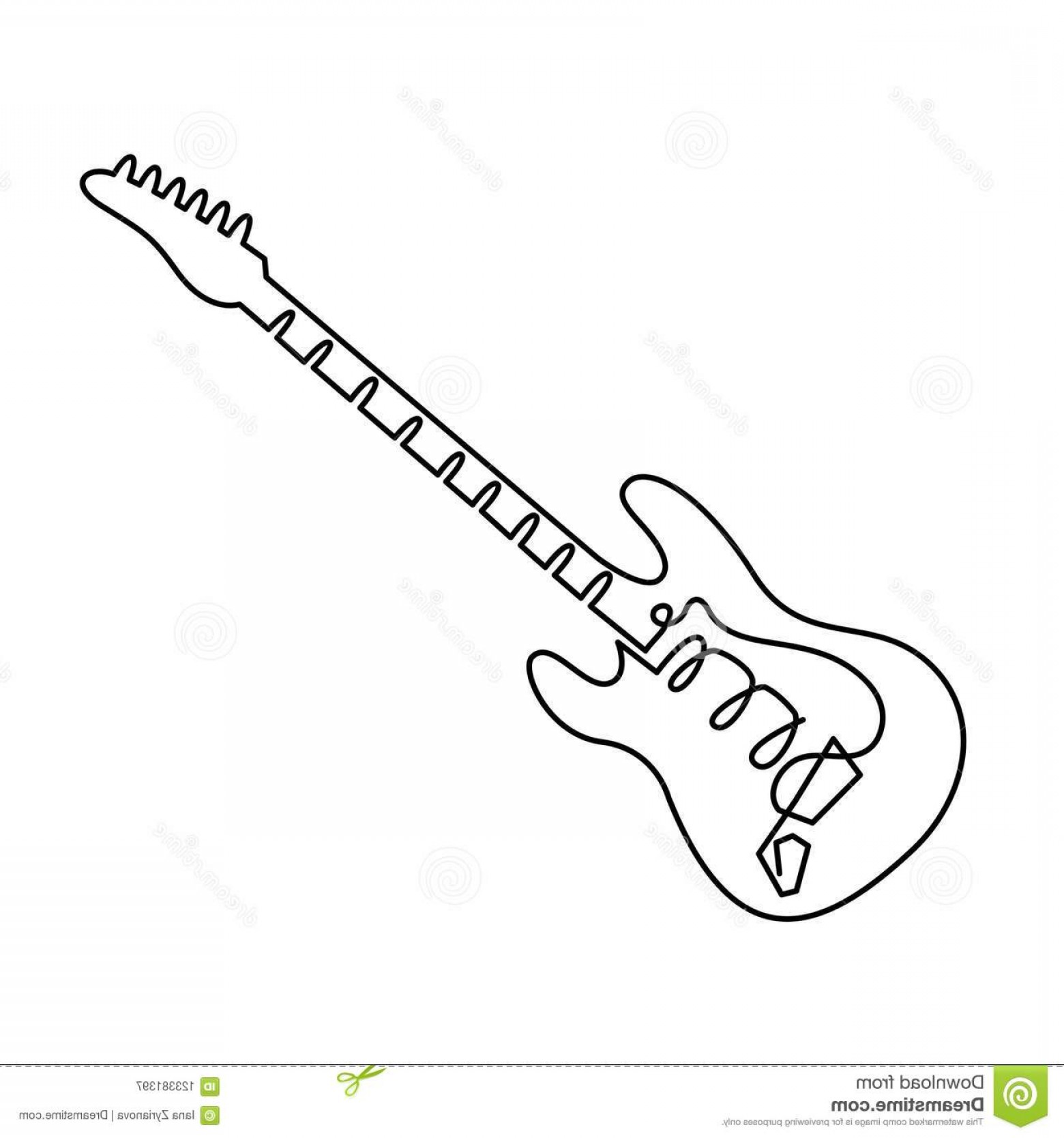 1560x1668 Continuous Line Drawing Electric Guitar Icon Outline Vector Web