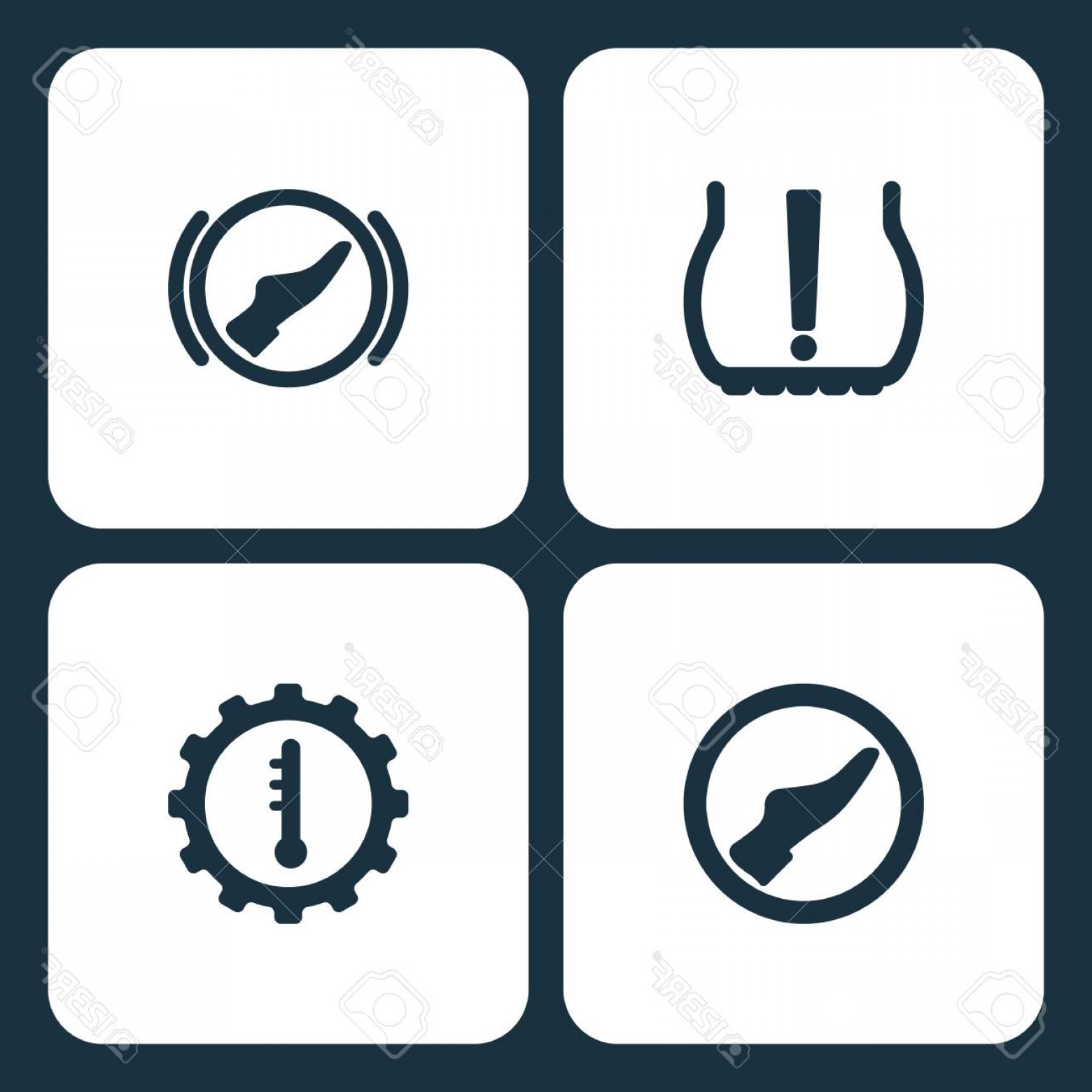 1560x1560 Photostock Vector Vector Illustration Set Car Dashboard Icons
