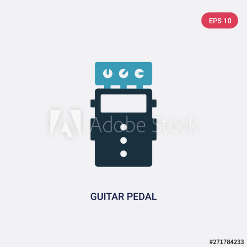 500x500 Two Color Guitar Pedal Vector Icon From Music Concept Isolated