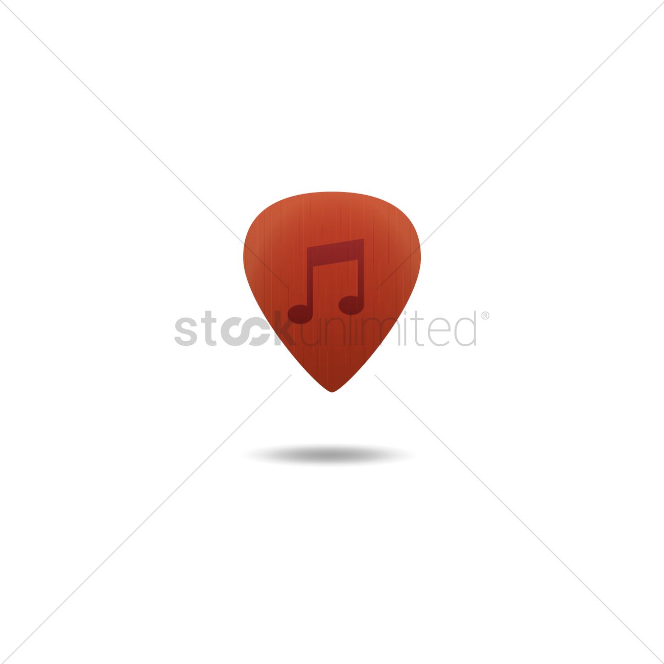 1300x1300 Guitar Pick Vector Image