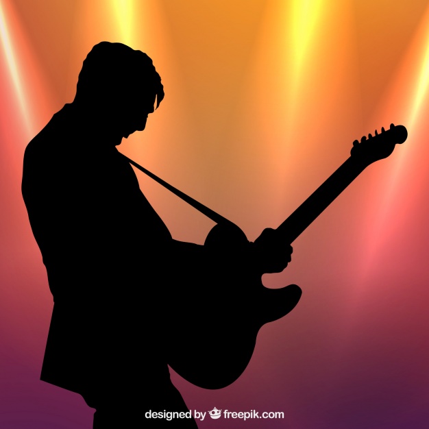 Guitar Player Silhouette Vector At Collection Of Guitar Player Silhouette 3401