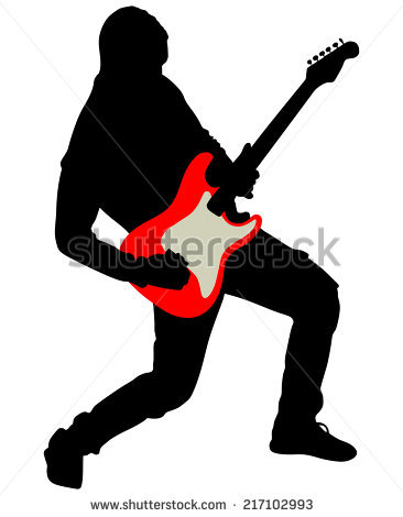 Electric Guitar Player Silhouette 366x470 Electric Guitar Player Silhouette