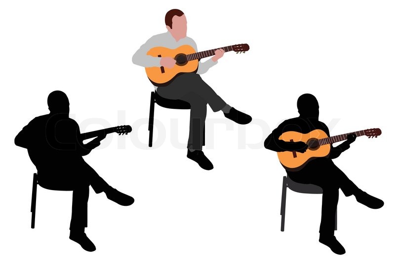 Man Playing Acoustic Guitar Stock Vector Colourbox 800x530 Man Playing Acoustic Guitar Stock Vector Colourbox