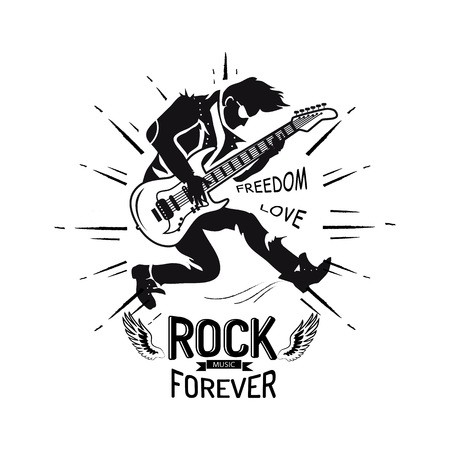 Rock Forever Freedom And Love, Guitarist Playing Electric Guitar 450x450 Rock Forever Freedom And Love, Guitarist Playing Electric Guitar
