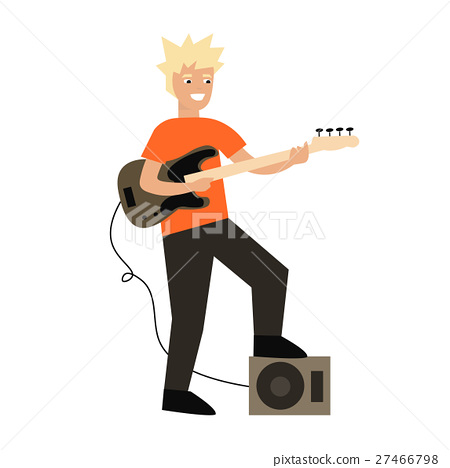 Cartoon Guitar Player Vector 450x468 Cartoon Guitar Player Vector