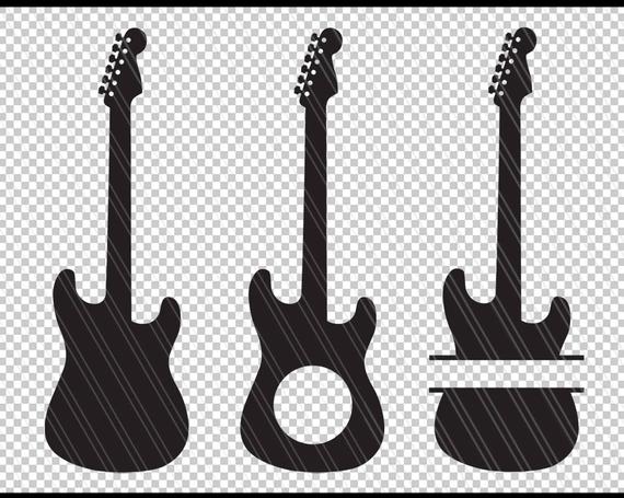 570x455 Guitar Guitar Monogram Guitar Silhouette Clipart Etsy