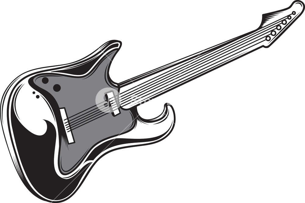 1000x667 Guitar Vector Element Royalty Free Stock Image