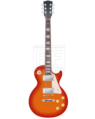 320x400 Retro Electric Guitar Vector Image Of Objects Gomixer