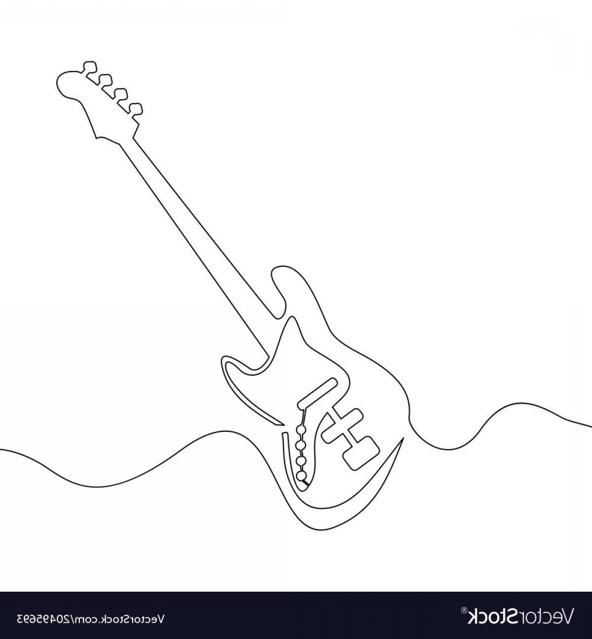 1200x1296 Bass Guitar Vector Art Catamart