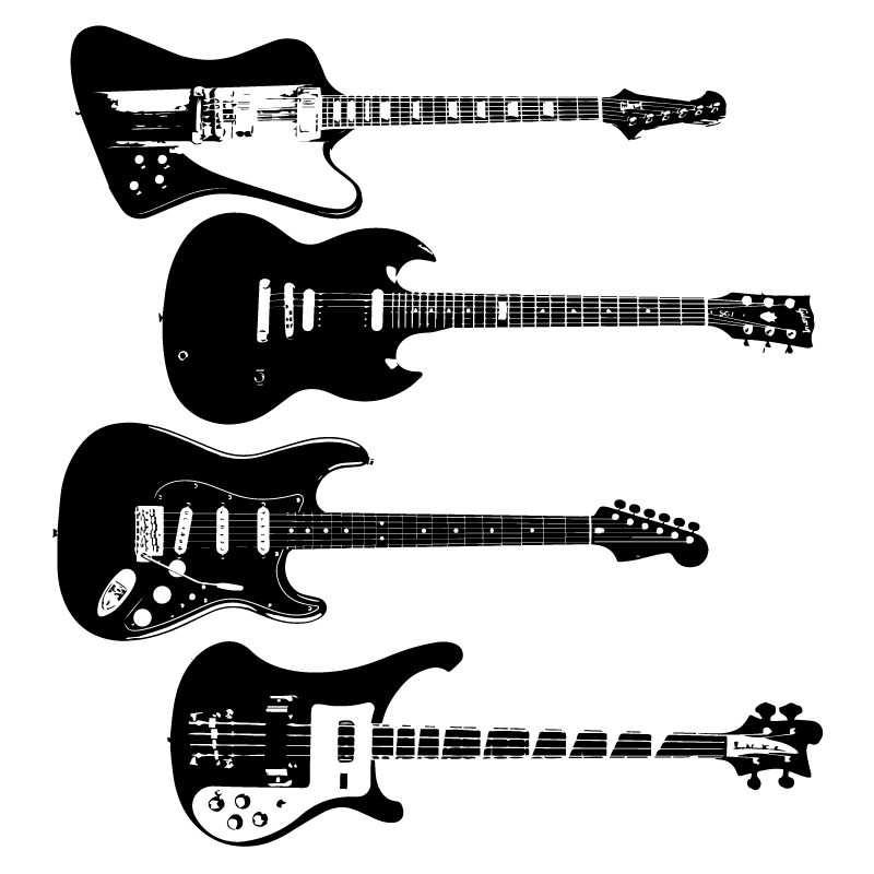 Electric Guitar Vector Silhouette Fender Gibson Rickenbacker Bass 800x800 Electric Guitar Vector Silhouette Fender Gibson Rickenbacker Bass