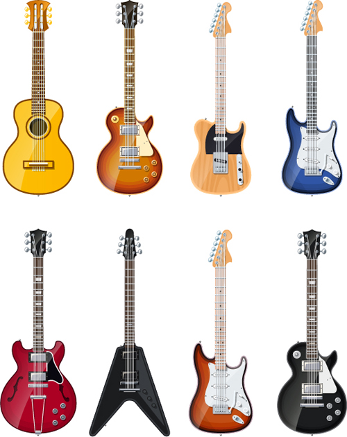 Electric Guitar Vector Set Free Download 500x630 Electric Guitar Vector Set Free Download