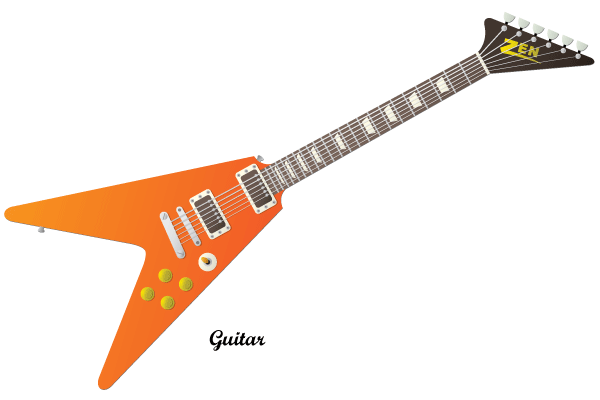 Free Guitar Vector 600x400 Free Guitar Vector
