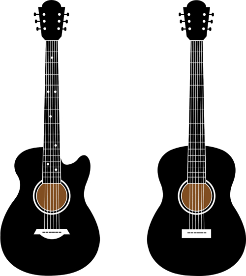 Black Guitar Vector Free Download 500x561 Black Guitar Vector Free Download