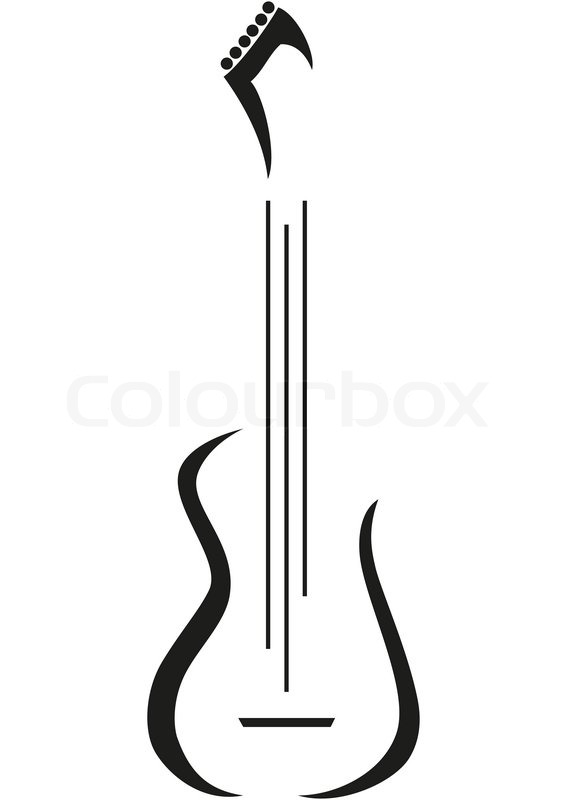 567x800 Electric Guitar Icon, A Vector Logo Stock Vector Colourbox