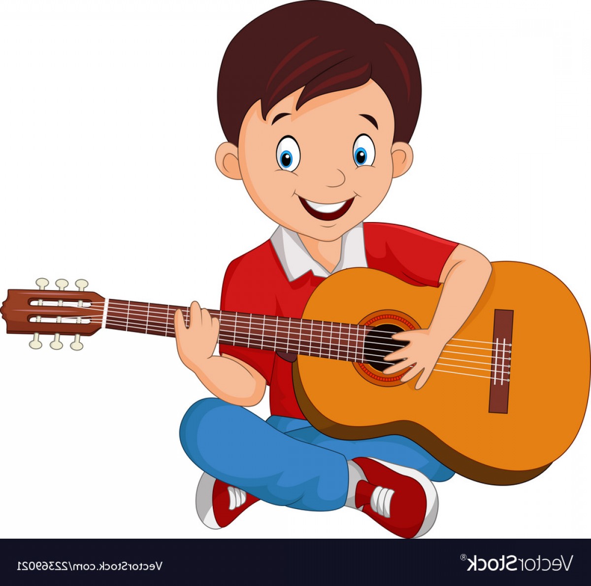 1200x1188 Cartoon Boy Playing Guitar Vector Hoodamathrun
