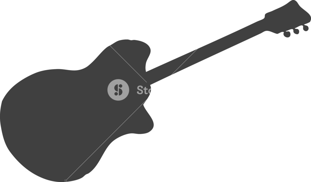 1000x585 Vector Guitar Royalty Free Stock Image