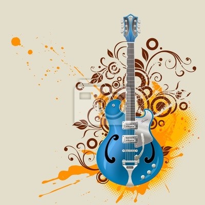 400x400 Vector De La Guitarra Fotomural Fotomurales Elemento