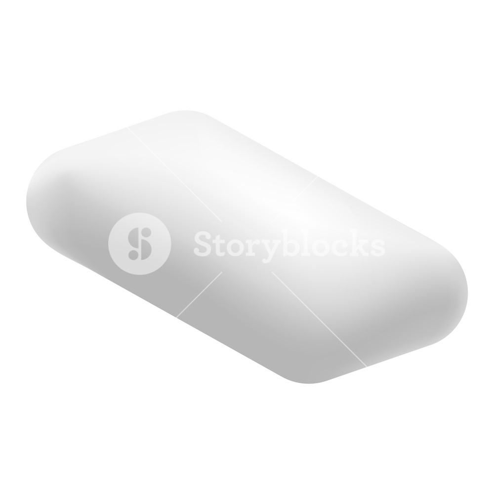 1000x1000 Chewing Single Gum Mockup Realistic Illustration Of Chewing