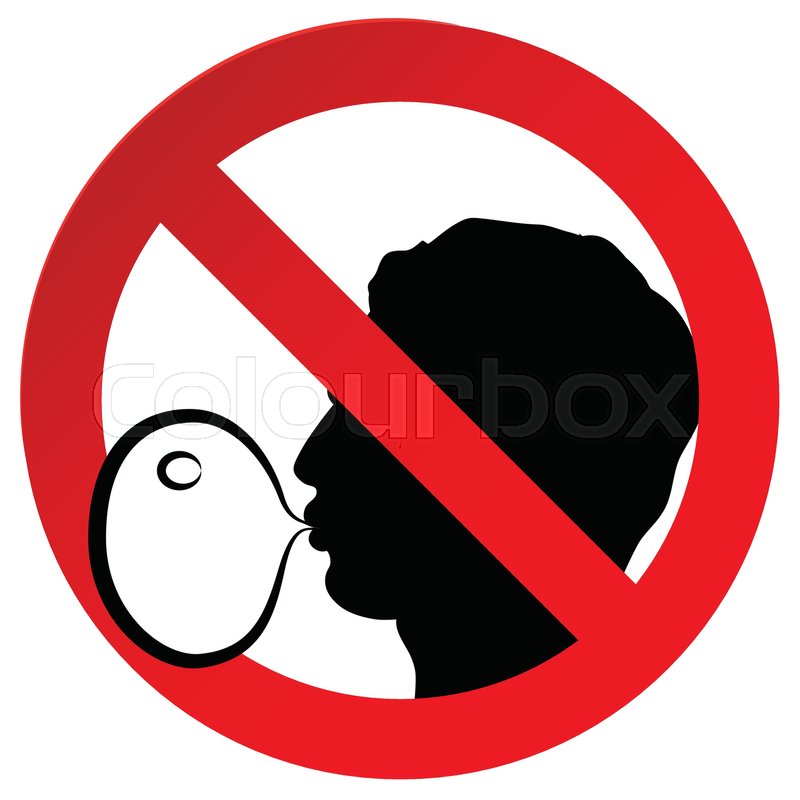 800x800 No Chewing Gum Prohibited Symbol Sign Stock Vector Colourbox
