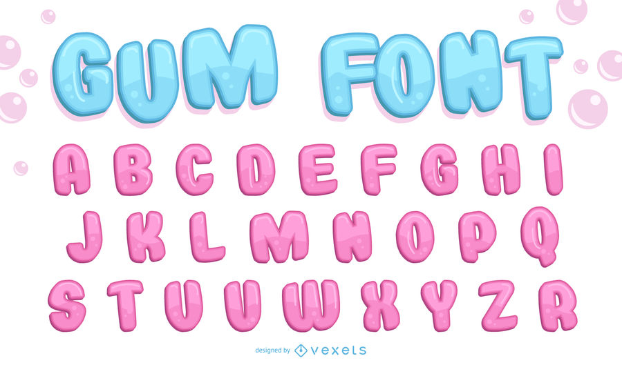 900x529 Bubble Gum Font