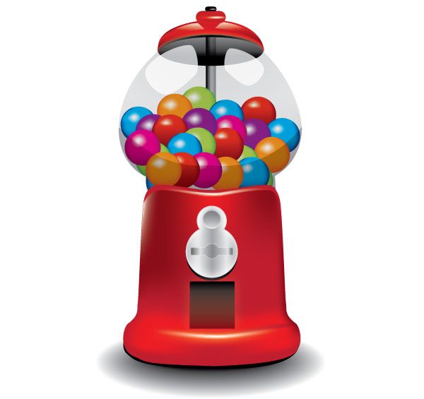 600x565 Free Gumball Machine Vector Illustration Food Drink Gumball