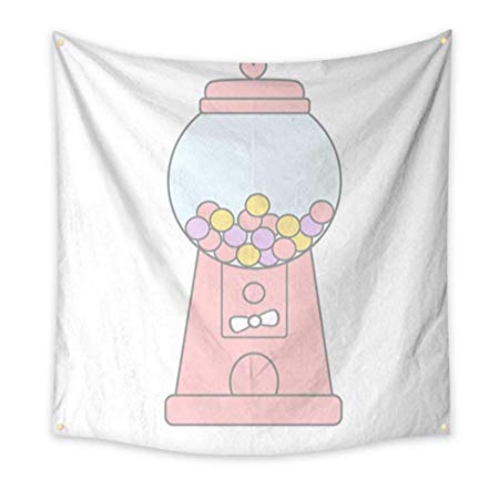 450x450 Anniutwo Tapestry Art Cute Pink Cartoon Gumball Machine Vector