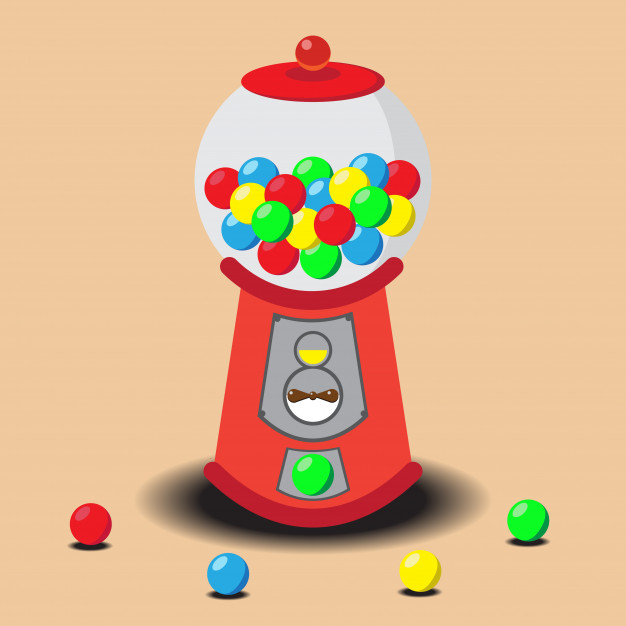 626x626 Gumball Machine Filled Vector Premium Download