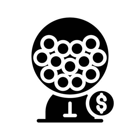 450x450 Gumball Machine Vector Illustration, Isolated Solid Design Icon