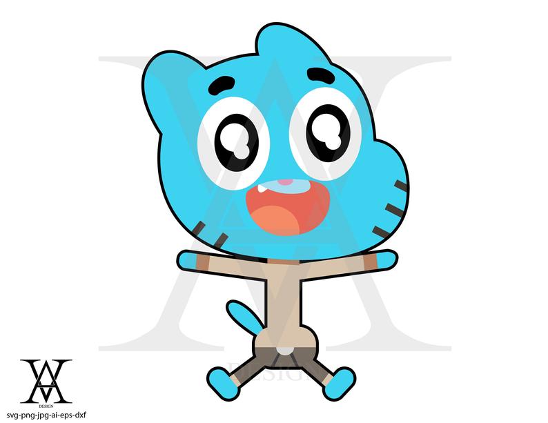 794x613 The Amazing World Of Gumball Clipart Vector Instant Etsy