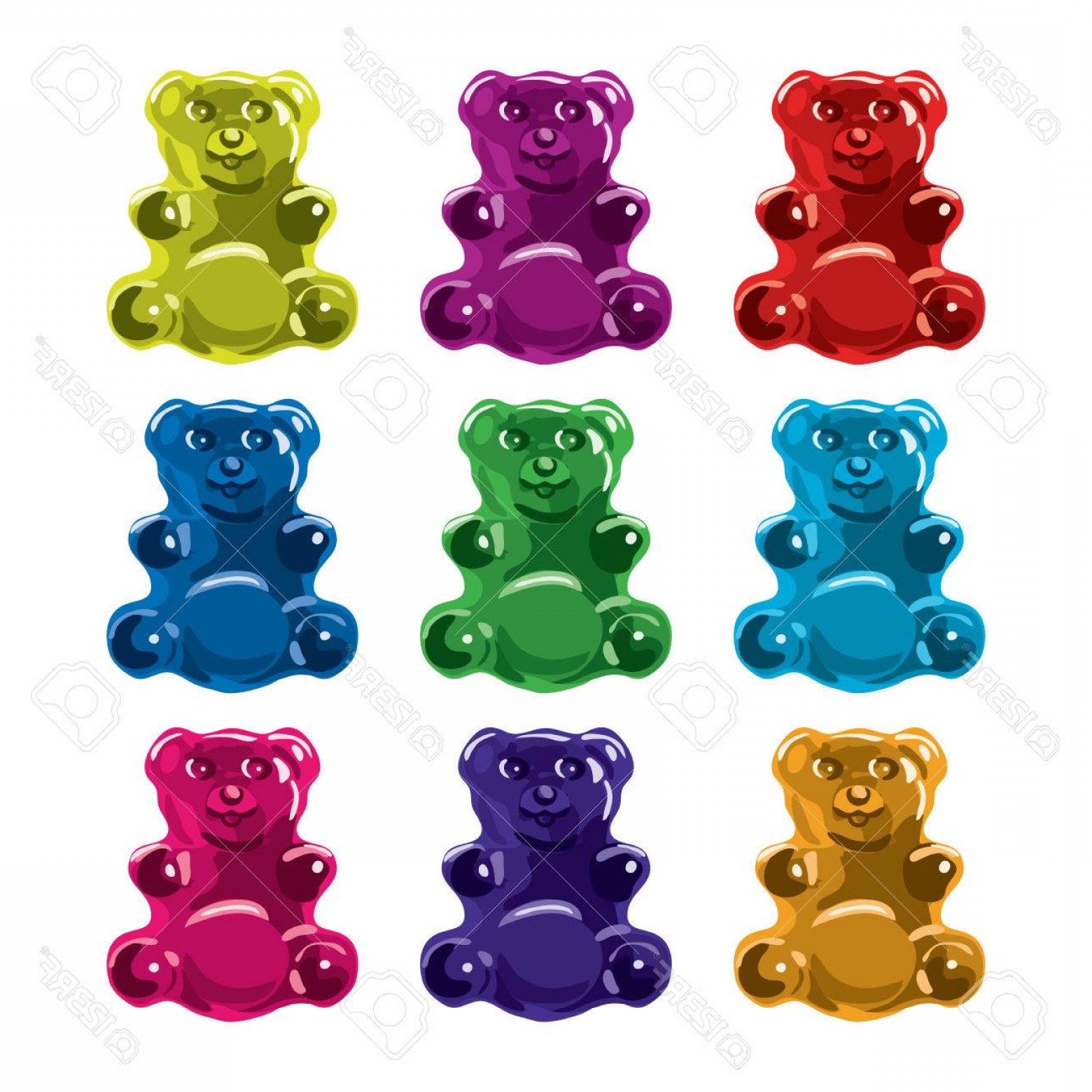 Gummy Bear Vector at Vectorified.com | Collection of Gummy Bear Vector