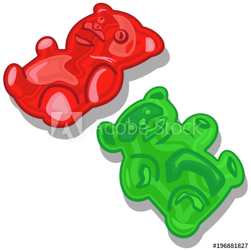 Jelly Gummy Bears Vector Illustration Isolated On White 500x500 Jelly Gummy Bears Vector Illustration Isolated On White