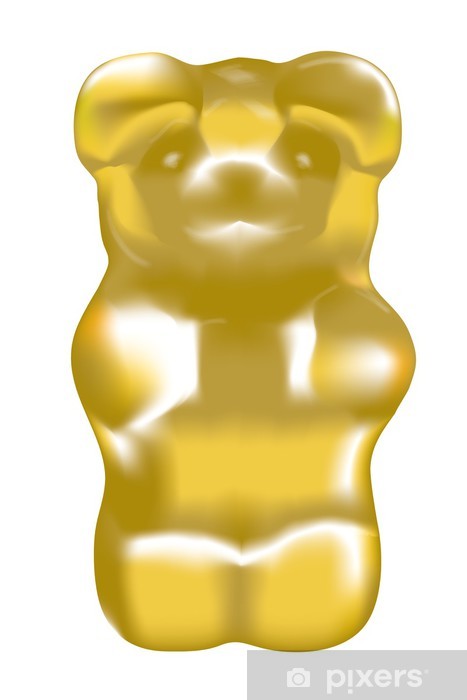Sticker Gummy Bear Vector, Geel 467x700 Sticker Gummy Bear Vector, Geel