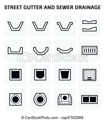 409x470 Street Gutter Icon Vector Icon Of Street Gutter Or Road Clip