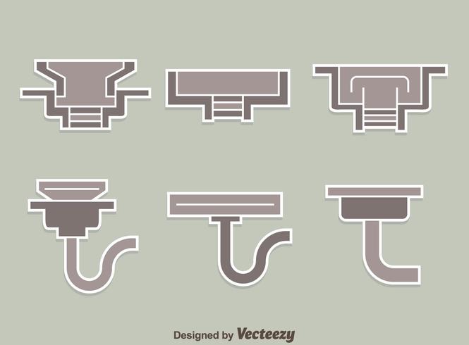 665x490 Gutter Collection On Grey Vector