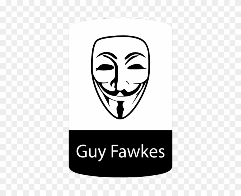 840x681 Guy Fawkes Mask Logo Badge Sticker Unixstickers