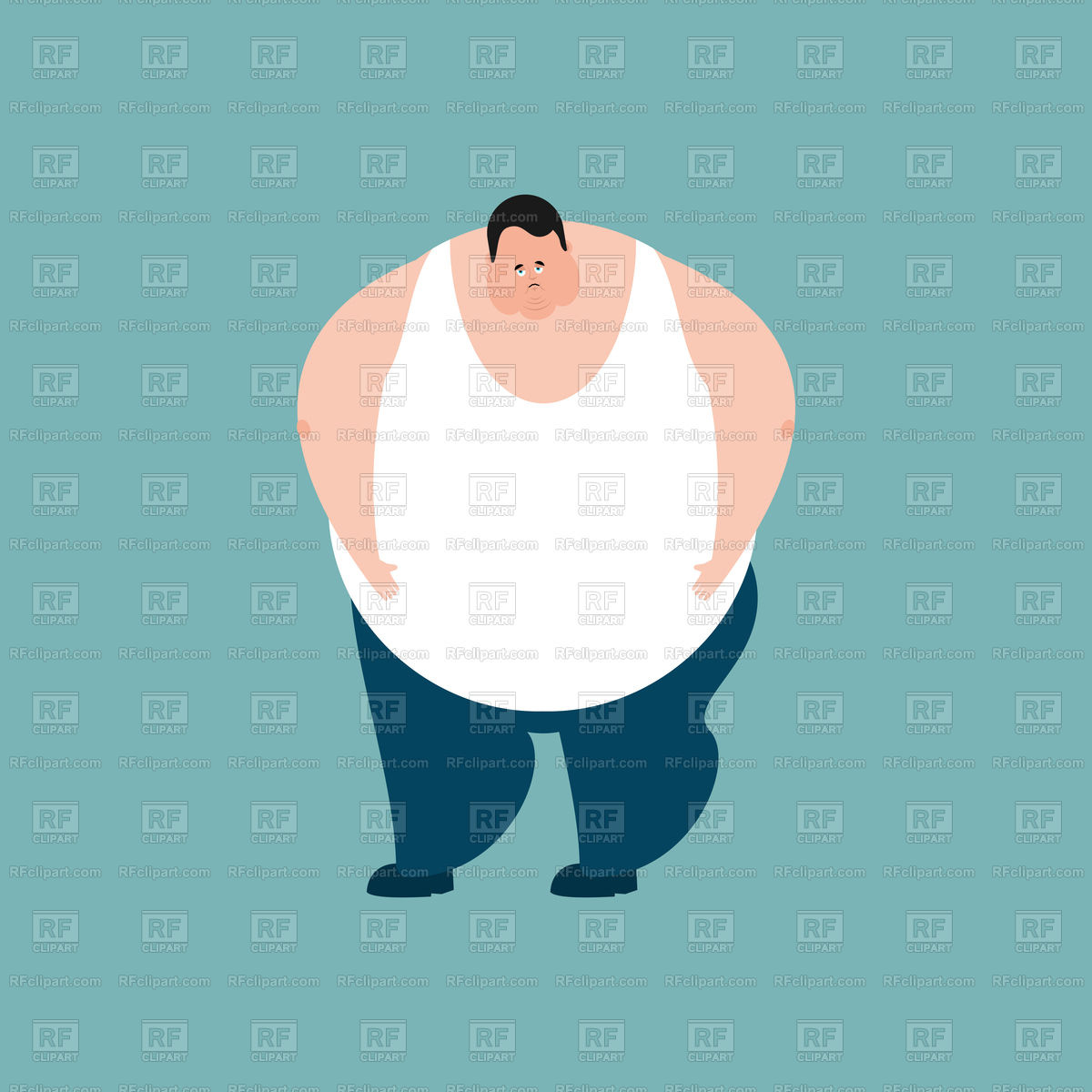 1200x1200 Fat Sad Guy Vector Image Of People Popaukropa
